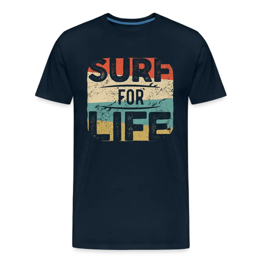 Surf for life - Men’s Premium Organic T-Shirt - Lifestyle Creation Organic T-shirts