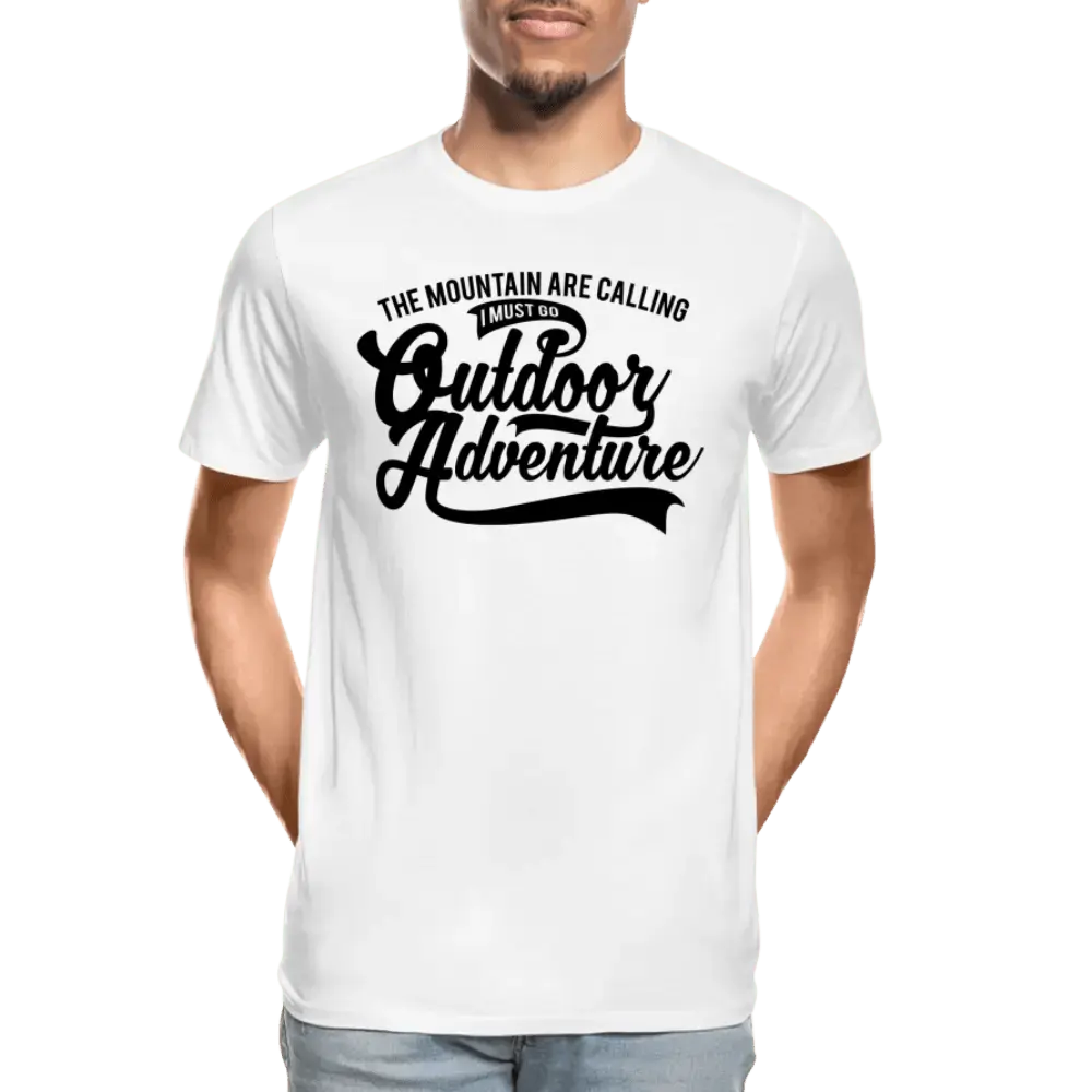 The Mountain are calling Outdoor Adventure - Men’s Premium Organic T-Shirt - Lifestyle Creation Organic T-shirts