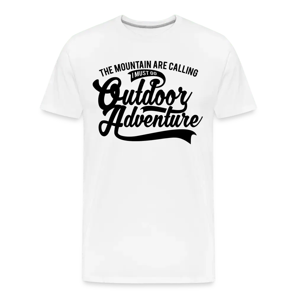 The Mountain are calling Outdoor Adventure - Men’s Premium Organic T-Shirt - Lifestyle Creation Organic T-shirts