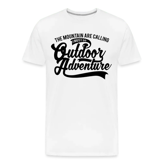 The Mountain are calling Outdoor Adventure - Men’s Premium Organic T-Shirt - Lifestyle Creation Organic T-shirts