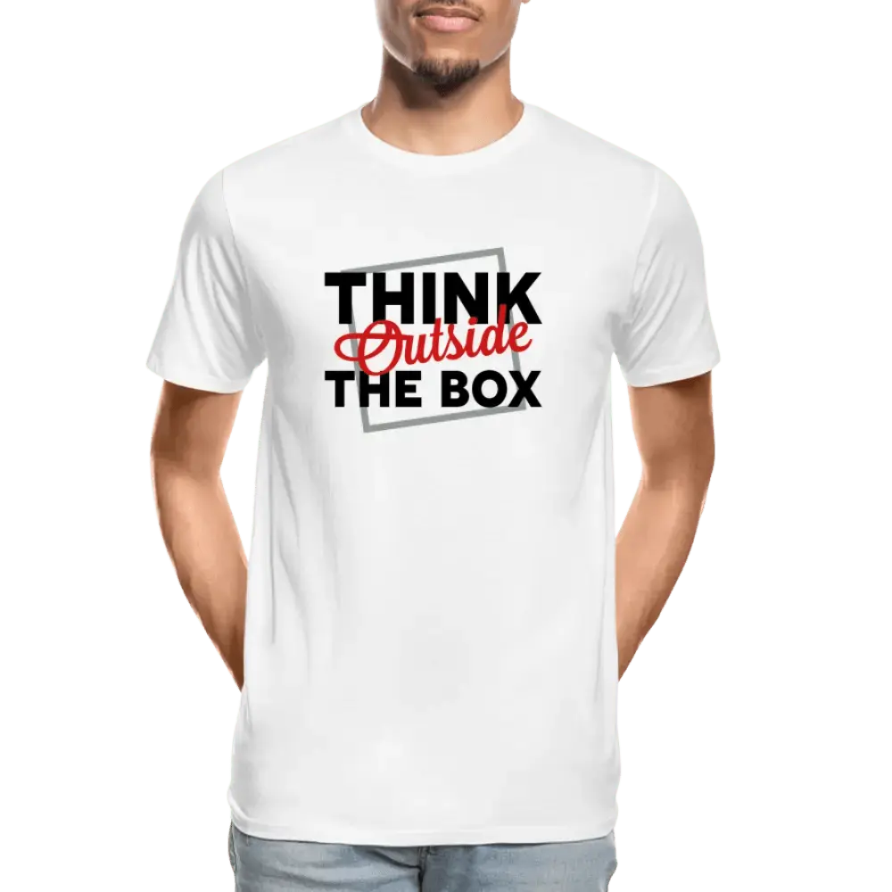 Think Outside The Box - Men’s Premium Organic T-Shirt - Lifestyle Creation Organic T-shirts