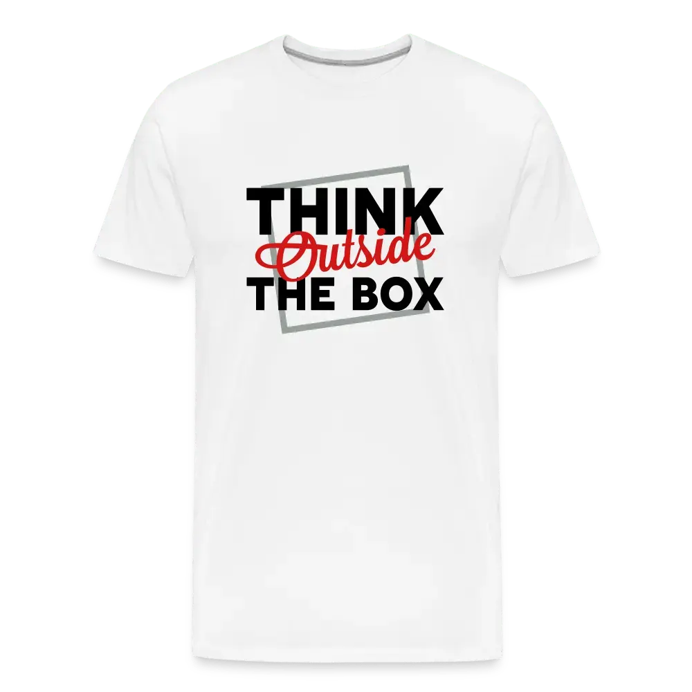 Think Outside The Box - Men’s Premium Organic T-Shirt - Lifestyle Creation Organic T-shirts