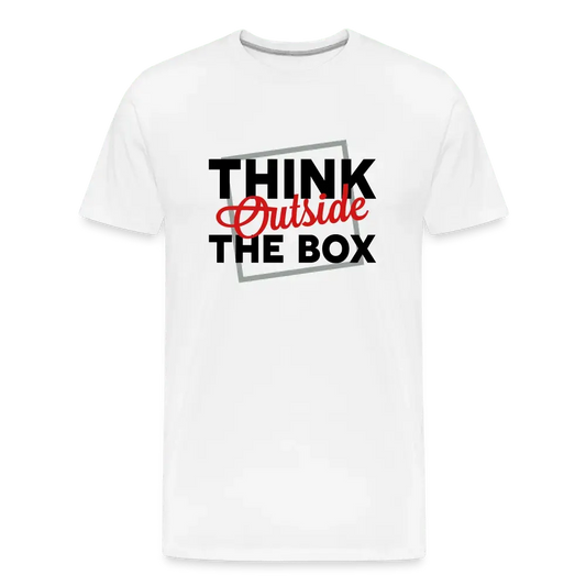 Think Outside The Box - Men’s Premium Organic T-Shirt - Lifestyle Creation Organic T-shirts